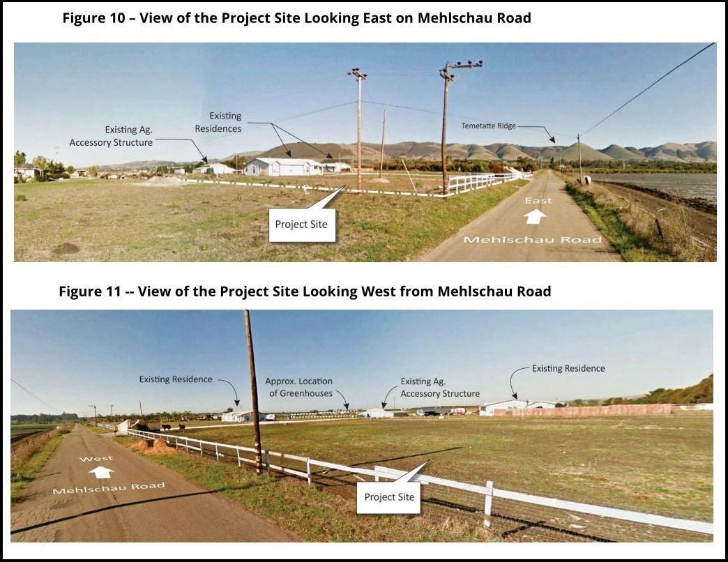 Cortez cannabis site views from Mehlschau Road